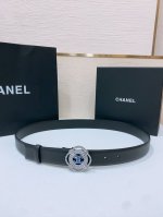 Chanel 春夏新款 小牛皮与黄铜Cc搭扣 精致细腻 光滑优雅 3.0Cm