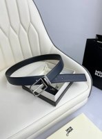 特 Montblanc万宝龙 宽3.5Cm 采用头层牛皮 精品针式扣头 自由裁剪商务休闲皮带