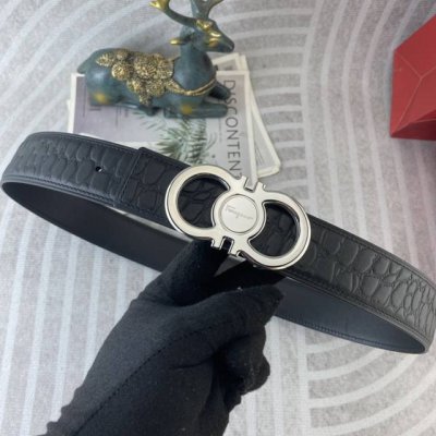 菲拉格慕 特种皮腰带系列 ，原厂五金精品不锈钢扣，手感柔软舒适 宽3.8Cm。