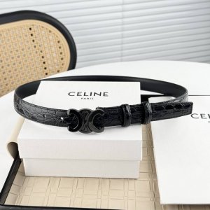 特 -Celin E新品立体浮标针扣女士腰带 意大利进口小牛皮 搭铜扣 宽度2.5