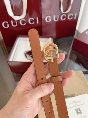 Gucci 表面头层小牛皮 宽度2.0Cm 专柜新版Logo横标，原版进口南非皮底，精品双G铜扣 高端品质，不惧对比。 - 点击图像关闭