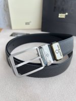 品名：万宝龙.Montblanc原单 腰带 皮带 型号：针扣，新款原版经典精品针扣，实物拍摄，原版头层牛皮 材料：百分百头层牛皮，保证真皮。双面可用专柜同等质量