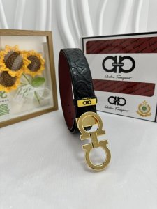 品名：菲拉格幕 原单 材质：原单牛皮腰带 百分百头层牛皮腰带保证真皮，24K纯钢扣，专柜原单品质、做工精细，时尚大牌，送人自用首选 包装： 请认准如图专柜包装赠