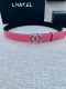 宽度3.0Cm Chanel 香奈儿 原版碰纹牛皮金 银 色镶钻钢扣。
