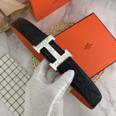 爱马仕 特种皮腰带系列 ，原厂五金精品不锈钢扣 手感柔软舒适 宽3.8Cm。