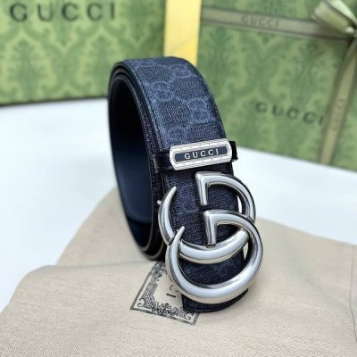 专柜同步新款 批 配全套包装 品牌：Gucci 海外原单 扣头材质：精品实心纯铜扣 带身材质正面：38Mm宽度采用双面进口原版皮腰带，真空电镀五金扣头实物拍摄