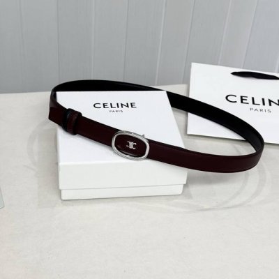 Celin E新品立体浮标扣女士腰带 意大利进口小牛皮 搭铜扣 宽度2.5双面佩戴