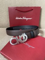 特 ：配全套包装盒 菲拉格慕Ferragamo 双面牛皮荔枝纹正品标准皮料商务休闲款 回馈新老客户