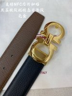 Ferragamo.菲拉格慕 全套包装包装 宽度3.5Cm 高级定制款男士皮带 双面进口牛皮 可双面使用 自行选择搭配 真材实料 很有质感 时尚经典不失风范 搭