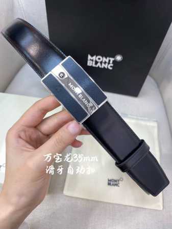 万宝龙男士自动腰带- 宽度34Mm 316精品钢扣 精工打造 手感柔软 可以裁剪 - 点击图像关闭