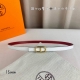 HermèS 爱马仕女款细腰带 原单品质 原版进口E手掌纹配进口小牛皮底 双面可用 白色红色 13Mm宽 搭配H亮金 银扣