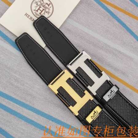 腰带皮带：爱玛仕原单牛皮腰带 男款皮带：材质百分百头层牛皮腰带保证真皮皮带，专柜原单品质、做工精细，时尚大牌，送人自用首选包装： 请认准如图专柜包装赠送打孔器手 - 点击图像关闭