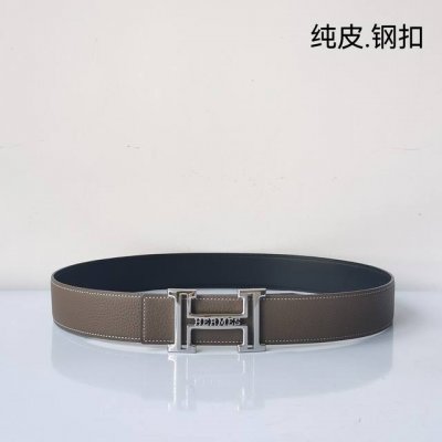 特 Hermes[正]原单爱马仕，宽3.8Cm进口原版皮带身，双面可两面用，精品电镀五金 ！