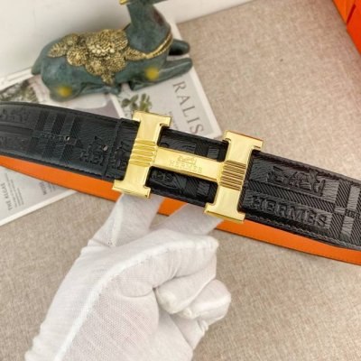 爱马仕 特种皮腰带系列 ，原厂五金精品不锈钢扣，手感柔软舒适 宽3.8Cm。