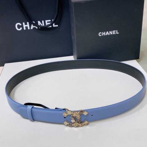 特 Chanel 24S Cc 树脂黑 字母 Logo搭扣 黄铜金属小牛皮腰带 手感柔软 细腻 3.0Cm