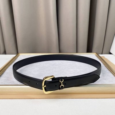 gucci、马衔扣腰带，女士净面牛皮，3Cm