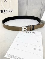 3.5Cm Bally 巴利 平纹 内衬头层小牛皮 ：配有金 银 字母扣头该皮带可调节，且能根据需要剪裁质量保证达到修身效果