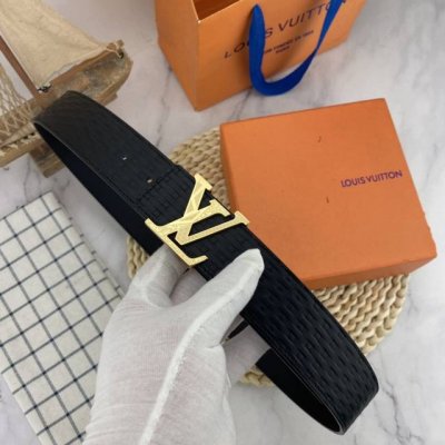 Lv 男士腰带38Mm 双面进口皮可双面使用 专柜走线 搭配新款扣