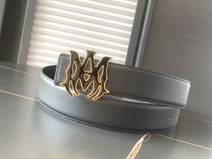 Amiri 新款全新工艺、原版走线3.8Cm双面腰带法国原厂小牛皮，A级钢扣 品质毋庸置疑 没有更好 只有最好,升级版