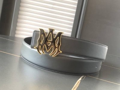 Amiri 新款全新工艺、原版走线3.8Cm双面腰带法国原厂小牛皮，A级钢扣 品质毋庸置疑 没有更好 只有最好,升级版