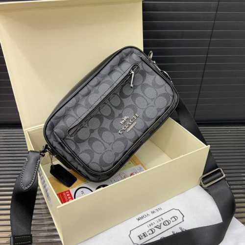 Coach 蔻驰 Graham Elise单肩包 男士斜挎包相机包 经典Logo搭配原厂工艺 休闲百搭斜挎包 实物拍摄 原厂原版面料 配送防尘袋 礼盒 16 X
