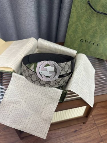特 Gucci皮带 4.0印花进口防水面料，内衬原版皮底。配以经典互扣式花纹Gg铜金属扣头，原单品质，专柜同款