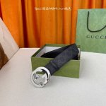 特 Gucci 经典款进口原厂印花面 搭配原版皮底 精品钢扣 宽4.0 Cm 经典永不过时款 潮流大方 时尚百搭