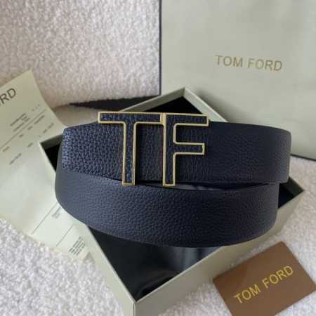 Tom Ford 汤姆福特。新品高端双面小牛皮，简约商务男士腰带，4.0Cm宽，双面使用，配原版包装 - 点击图像关闭