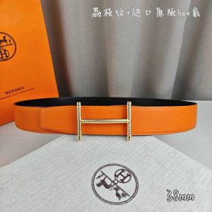 Hermes 爱马仕 宽度 3.8Cm 代购品质 腰带手工品质进口精选优质皮 搭配精钢金属挂扣 双面可用 进口Togo皮带身 工艺细节处理到位 注重细节不败于细