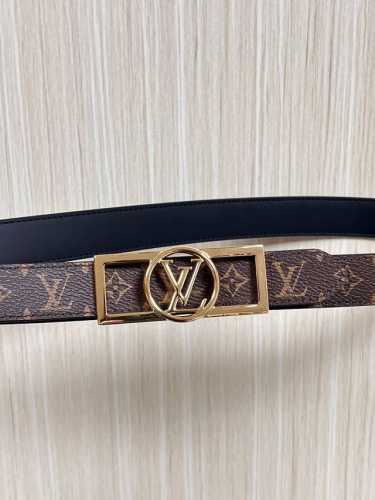 当季新款，2.5宽双尖原单1比1.一面帆布印老花，一面黑色进口牛皮，.搭配精品