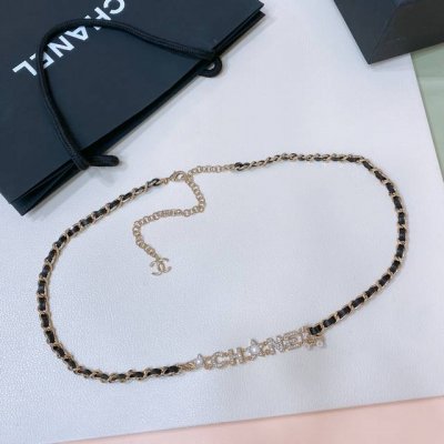 Chanel 24腰链 珍珠 与 水钻 溜冰鞋点缀 别致新颖 黄铜材质 均码总长95Cm