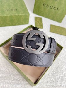 配全套包装礼盒 Gucci 4.0Cm专柜同款压花，意大利进口头层小牛皮，原版磨砂皮底。搭配纯铜五金带扣，纯进口机械车线，工艺精细，原单品质。