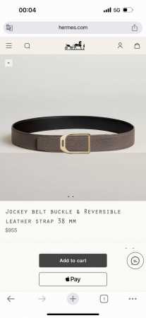 特 Jockey Belt Buckle & Reversible Leather Strap 38Mm - 点击图像关闭