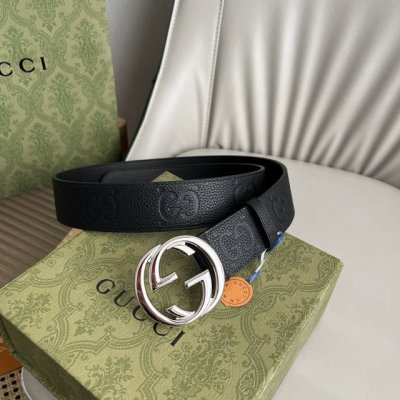 G U C C I 顶级品质 经典款男女通用腰带 双面原厂小牛皮 精致新品搭扣 顶级