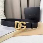 D&G 经典字母扣 腰带新款 精工铜制五金扣 原版纳帕牛皮 手感超级细腻 宽度3.8Cm