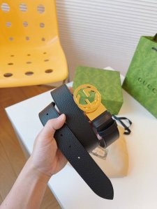特 Gucci.古驰 全套包装 旋转扣 3.8Cm进口小牛皮压花, 专柜正品1:1完美复刻. 原版底皮, 采用热压印技术的Gucci Signature皮革精制