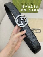 特 Gucci.古驰 全套包装 3.8Cm进口小牛皮压花, 专柜正品1:1完美复刻. 原版底皮, 采用热压印技术的gucci Signature皮革精制而成，触