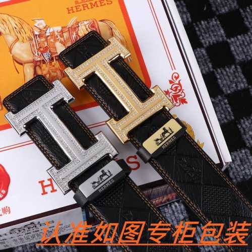 男士腰带：爱马仕 原单 男士皮带：百分百头层牛皮，保证真皮。24K纯钢扣双面可用专柜同等质量， 送人自用首选 包装： 请认准如图专柜包装，赠送打孔器，银联发票，