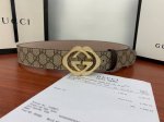 gucci 经典款G家印花 搭配顶级镶钻两件套钢扣 采用精挑细选进口顶级牛皮，手感柔软细腻！品质保证：带身宽度4.0Cm