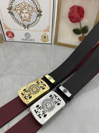 品名：Versace.范思哲 材质：原单牛皮腰带 百分百头层牛皮腰带保证真皮，24K纯钢扣，专柜原单品质、做工精细，时尚大牌，送人自用首选 包装： 请认准如图专 - 点击图像关闭