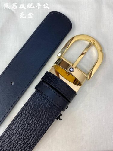 特 Montblanc万宝龙 宽3.5cm 采用头层牛皮 精品针式扣头 自由裁剪商务休闲皮带