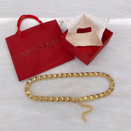 valentino Garavani Roman Stud 超大铆钉金属腰带- 复古黄铜做旧效果锻造 意大利制造