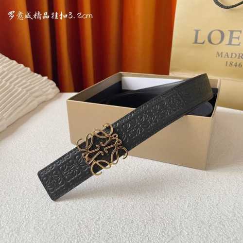 特 Loewe 罗意威 专柜同款 新款压花 选用柔软双面小牛皮制作，时尚百搭，宽3.2Cm