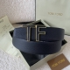 Tom Ford 汤姆福特。新品高端双面小牛皮，简约商务男士腰带，4.0Cm宽，双面使用，配原版包装