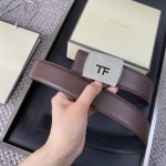 Tom Ford 汤姆福特。新品高端双面小牛皮，简约商务男士腰带，4.0Cm宽，双面使用，配原版包装