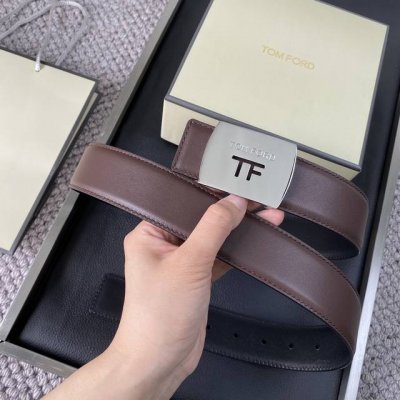 Tom Ford 汤姆福特。新品高端双面小牛皮，简约商务男士腰带，4.0Cm宽，双面使用，配原版包装