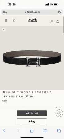特 Brush Belt Buckle & Reversible Leather Strap 27Mm - 点击图像关闭