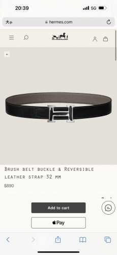 特 Brush Belt Buckle & Reversible Leather Strap 27Mm