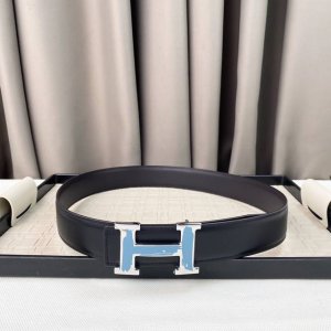 H家、原版双面头层宽3.8Cm 官网同步最新金属标识,柔软舒适。适合商务低调人士