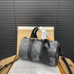 Louisvuitton 路易威登 Lv KeepallbandoulièRe 25 Damoflage Black 涂层帆布 印花手提斜挎包 单肩包 实物拍摄